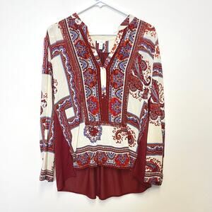 Anthropologie Tiny Nahara Boho Paisley Tunic Top Oversized Small